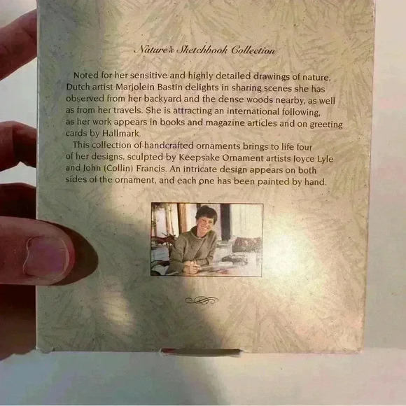 1995 Hallmark Marjolein Bastin Sketchbook Backyard Orchard Ornament - Picture 5 of 6